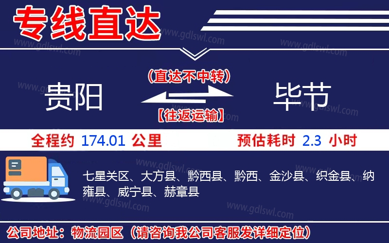貴陽到畢節(jié)物流公司
